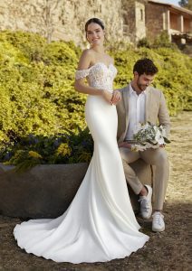 FRILL wedding dress White One Collection 2023 | Boutique Paris