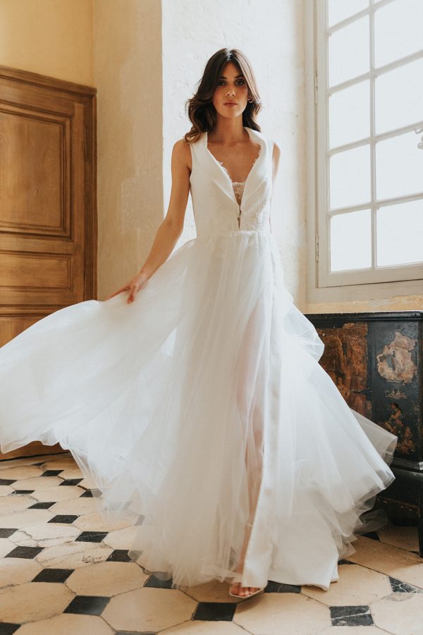 Robe de Mariée RACINE Cymbeline Collection 2023- Boutique Paris